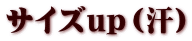サイズup（汗）