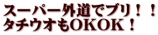 スーパー外道でブリ！！ タチウオもOKOK！