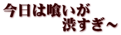 今日は喰いが 　　　　渋すぎ～