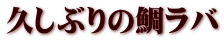 久しぶりの鯛ラバ